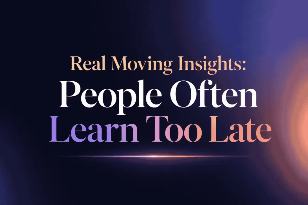 Real Moving Insights: People Often Learn Too Late
